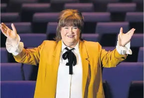  ??  ?? World star
But Susan Boyle insists she will never leave her home in West Lothian