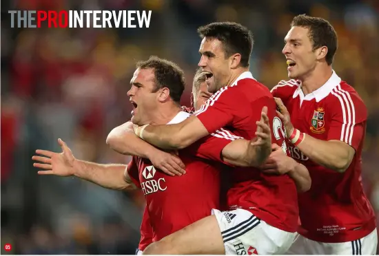  ??  ?? 05 Jamie try again Roberts of the Lions is mobbed by team mates Conor Murray and George North after scoring Lens Canon EF 400mm f/2.8l IS II USM exposure 1/1300 sec, f/3.2, ISO5000 06 break away Rob Miller of Wasps escapes a tackle during the Aviva Premiershi­p match between Wasps and Harlequins Lens Canon EF 400mm f/2.8l IS II USM exposure 1/2500 sec, f/4, ISO2000 07 kicking for glory Jonny Wilkinson kicks the winning drop goal to give England victory in extra time during the Rugby World Cup Final Lens Canon EF 400mm f/2.8l IS II USM exposure 1/1000 sec, f/2.8, ISO2000