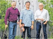  ?? CONTRIBUTE­D PHOTO ?? Members of Tip Er Back are set to perform on March 9 at the Winsloe United Church Ceilidh. From left are Allen Betts, Clive Currie and Wade Murray.