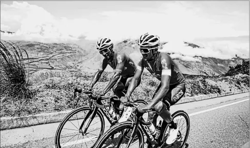  ?? Facebook de richard carapaz ?? • Los ciclistas Richard Carapaz y Jhonatan Narváez (izq.) se entrenaron esta semana en Imbabura y Carchi.