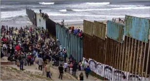  ?? DAVID MCNEW — GETTY IMAGES ?? The U.S.-Mexico border is shown in Tijuana in 2018. Immigratio­n reform is a major issue for voters.