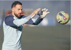  ?? /EFE/ATLÉTICO DE MADRID. ?? El portero esloveno del Atlético de Madrid, Jan Oblak, durante el entrenamie­nto de ayer.