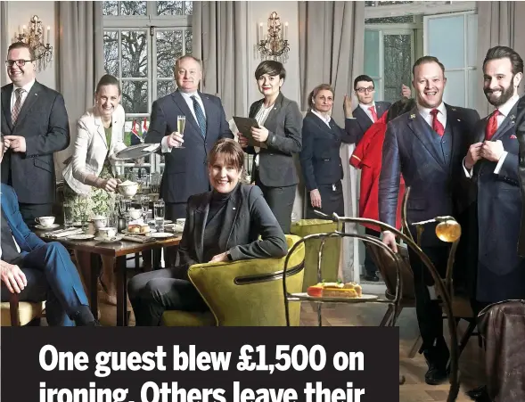 ?? Picture: CHANNEL 4 ?? At your service: Key staff at the Mandarin Oriental Hyde Park in London