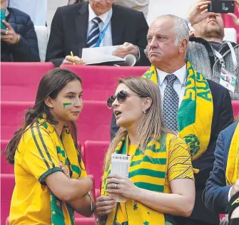  ?? Picture: TOBY ZERNA ?? Incoming Socceroos coach Graham Arnold in the stands in Russia.