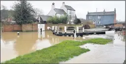  ??  ?? ■ The river Soar flooded along the Soar Valley, at The Waterside, Mountsorre­l, earlier this year.