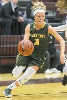 ?? Haley Nelson/Post-Gazette ?? Mady Aulbach, a Youngstown State recruit, is part of a dynamic guard combinatio­n at Blackhawk.