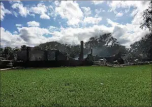  ?? PHOTO PROVIDED ?? A look at a provided photo of Laurie Brissette home in Daytona Beach, Fla., after her home was destroyed in a fire during Hurricane Irma.