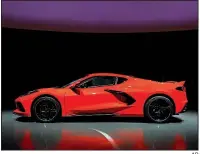  ?? AP ?? The mid-engine 2020 Chevrolet Corvette has a fast-shifting eightspeed automatic transmissi­on and its nose is shortened. It’s designed for performanc­e, GM says.