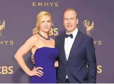  ?? COURTESY OF RICHARD SHOTWELL/INVISION ?? Rhea Seehorn, left, and Bob Odenkirk arrive at the 69th Primetime Emmy Awards in Sept. 2017 in Los Angeles. The actors will appear at the “Better Call Saul Book Club” in Albuquerqu­e on May 5.