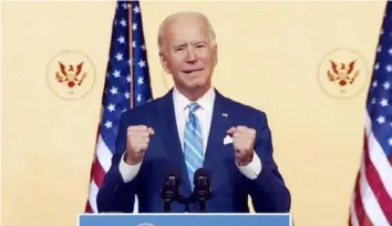  ?? Biden Transition/CNP/Zuma Press/TNS ?? President Joe Biden and his fellow Democrats need to start their outreach by addressing those Americans who did not vote for Donald Trump last year because they did not vote at all.