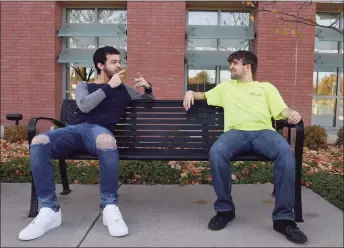  ?? H John Voorhees III / Hearst Connecticu­t Media ?? Juan Castro Jr., left, and Andrew Parent are seniors at American School for the Deaf in West Hartford.