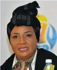  ??  ?? Cecilia Molokwane is president of Netball SA. Or is she?