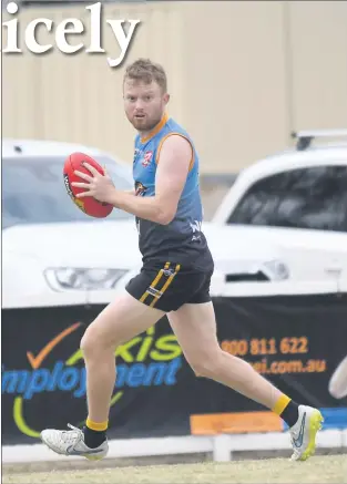  ?? ?? Nhill’s Mitch Dahlenburg and his teammates are looking for further improvemen­t this season.