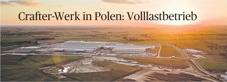  ?? [ Werk] ?? Aus dem Sumpf ist ein Werk gewachsen: 4000 Pfähle bilden einen festen Untergrund für die polnische Crafter-Fabrik.