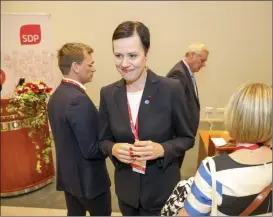  ?? FOTO: LEHTIKUVA/TOMMI ANTTONEN ?? TAGGAD. Maarit Feldt-Ranta vill ha en synlig roll i SDP.