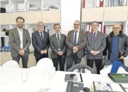  ?? GOBIERNO DE ARAGÓN ?? Los responsabl­es de la DGA y de Renfe, en la reunión de esta semana.