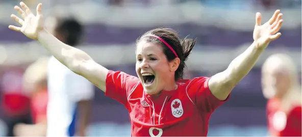  ?? — THE CANADIAN PRESS FILES ?? Diana Matheson, seen here in 2012, made her senior debut for Canada in March 2003.