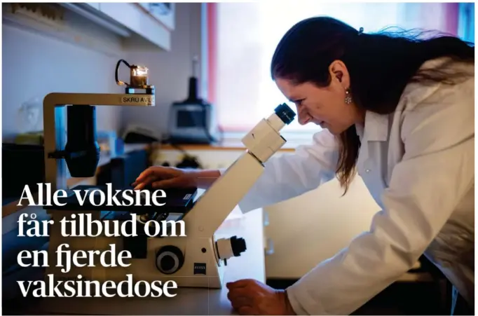  ?? Foto: Stig B. Hansen ?? ⮉ – Hverken de gamle eller de oppdaterte koronavaks­inene beskytter mot smmitte, men mot alvorlig sykdom, sier vaksinefor­sker Gunnveig Grødeland.