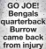  ?? ?? GO JOE! Bengals quarterbac­k Burrow came back from injury