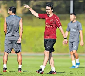  ??  ?? Way ahead: Unai Emery says he has not spoken to his predecesso­r