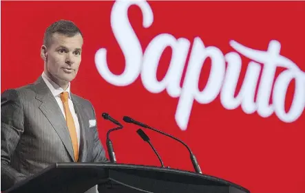  ?? GRAHAM HUGHES/THE CANADIAN PRESS FILES ?? Saputo CEO Lino Saputo Jr., who began working at the company started by his father when he was 13, has seen the family business grow into Canada’s largest dairy processor.