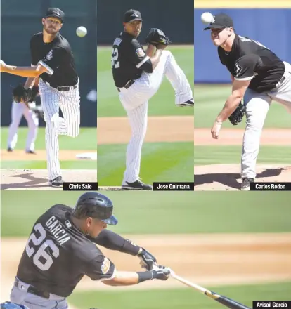  ??  ?? Chris Sale
Jose Quintana
Carlos Rodon
Avisail Garcia