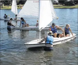  ??  ?? Sailing was one of the many activities for the campers.