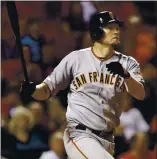  ?? THE ASSOCIATED PRESS FILE PHOTO ?? The Giants’ Aubrey Huff watches his third home run of the game on June 2, 2011 at St. Louis.