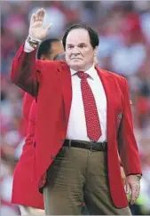  ?? Elsa Garrison Getty Images ?? PETE ROSE WAS ALLOWED to take part in All-Star game ceremonies at Cincinnati in 2015.