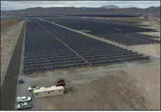  ?? ?? The MGM Mega Solar Array facility is northeast of Las Vegas.