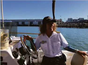  ?? Photos by Carl Nolte / The Chronicle ?? Above: Capt. Roberta Marquis is the newest skipper with San Francisco Water Taxi.