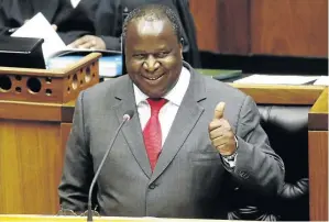  ?? / ESA ALEXANDER ?? Finance minister Tito Mboweni says the cabinet should consist of no more than 25 members.