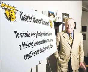  ?? Peter Hvizdak / Hearst Connecticu­t Media ?? James A. Connelly, interim superinten­dent of schools of Amity Regional, in his Woodbridge office.