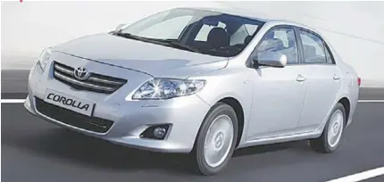  ??  ?? Toyota Corolla 2008 é o líder no ranking de menor desvaloriz­ação entre os usados e seminovos