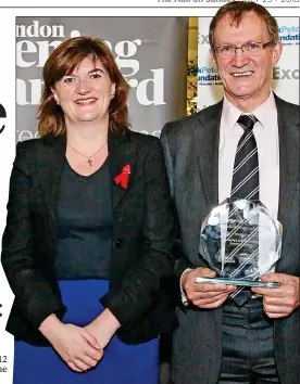  ??  ?? CHARISMATI­C: Aydin Önaç with ex-Education Secretary Nicky Morgan