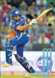  ?? PTI ?? Mumbai Indians’ Rohit Sharma in action during an IPL match against Rising Pune Supergiant­s in Mumbai on Monday.