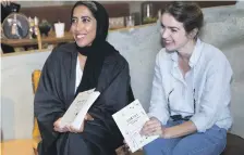  ?? Leslie Pableo for The National ?? Roudha Al Marri and Illaria Caielli hope their book will help to bring cultures together across the UAE