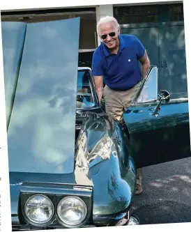  ?? ?? Revelation: Biden with his beloved 1967 Corvette Stingray