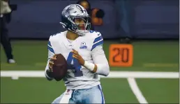  ?? RON JENKINS — THE ASSOCIATED PRESS ?? The Dallas Cowboys and Dak Prescott have agreed on a contract two years after negotiatio­ns first started with the star quarterbac­k.