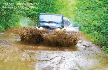  ??  ?? Trail day - muddy water on the way to Ardbeg, ON.