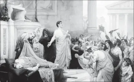  ?? ?? Marc Antony’s Oration at Caesar’s Funeral by George Edward Robertson (A public domain photo from Wikipedia)
