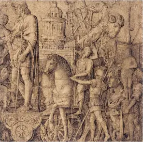  ??  ?? The real thing: Andrea Mantegna’s The Triumph of Alexandria