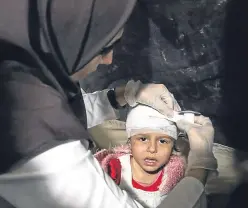  ?? Picture: Getty. ?? A wounded girl receives treatment at Sahra hospital in Sarpol-e-Zahab province of Kermanshah yesterday.