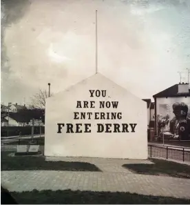  ?? ?? The Free Derry mural in Bogside. Photograph: Antonio Olmos/The Guardian