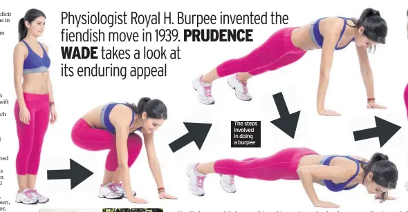  ??  ?? The steps involved in doing a burpee