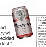  ??  ?? Donald Trump in a May 11 Fox &amp; Friends interview, where he was asked whether his campaign had influenced Budweiser’s decision to rebrand its beer “America”