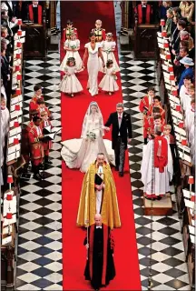  ??  ?? PRESTIGE: The company made the red carpet used at the wedding of the Duke and Duchess of Cambridge in 2011