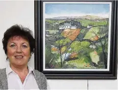  ??  ?? ●● The winner of the visitor’s choice award in the Macclesfie­ld Open Art exhibition was Marilyn Rhind for her semi-abstract landscape painting ‘Summertime’