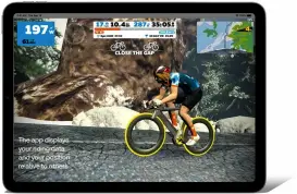  ?? ?? The app displays your riding data and your position relative to others