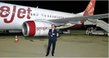  ??  ?? PLANE SIGHT: Sanjay Khanna says RAK Airport is ramping up its scope of operations and SpiceJet is a key partner for this strategy. — Supplied photo